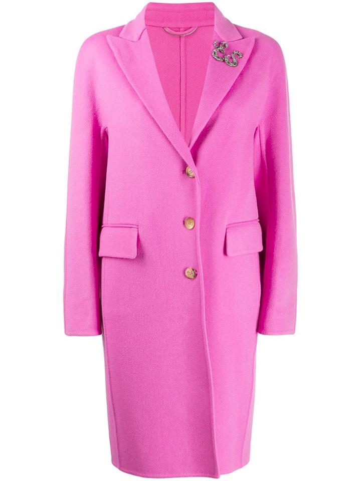 Ermanno Scervino Single Breasted Coat - Pink