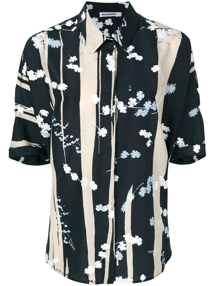 Jil Sander - Cassidy Printed Shirt - Women - Silk - 36, Black, Silk