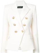 Balmain Embellished Button Jacket - White