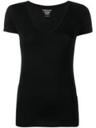 Majestic Filatures V-neck Fitted T-shirt - Black