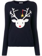 Chinti & Parker Deer Knitted Sweater - Blue