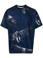 Yoshio Kubo - Eagle Print T-shirt - Men - Polyester - 1, Blue, Polyester