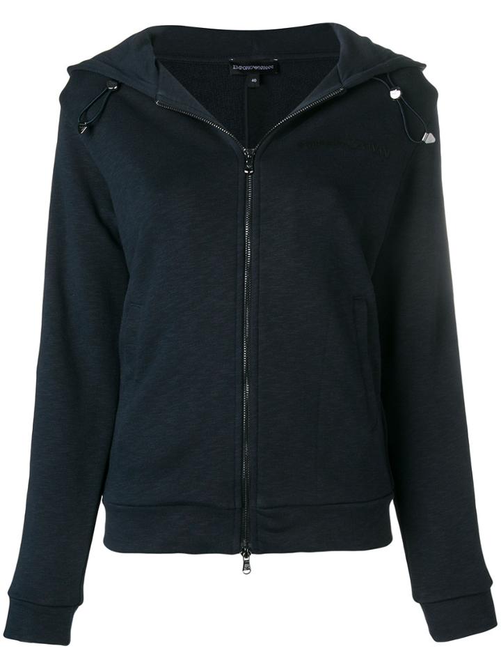 Emporio Armani Side Stripe Hoodie - Blue