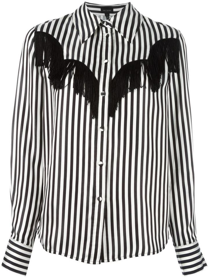 Marc Jacobs Striped Shirt, Women's, Size: 6, Black, Cupro