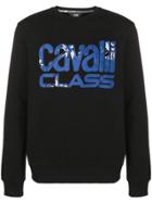 Cavalli Class Logo Print Sweatshirt - Black