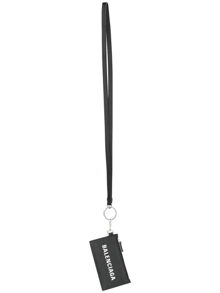 Balenciaga Cash Card Case On Keyring - Black