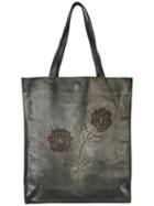Numero 10 - Appliqué Flower Tote Bag - Women - Leather - One Size, Black, Leather