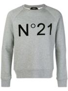 Nº21 Logo Print Sweater - Grey