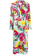 La Doublej Printed Duster Coat - Red