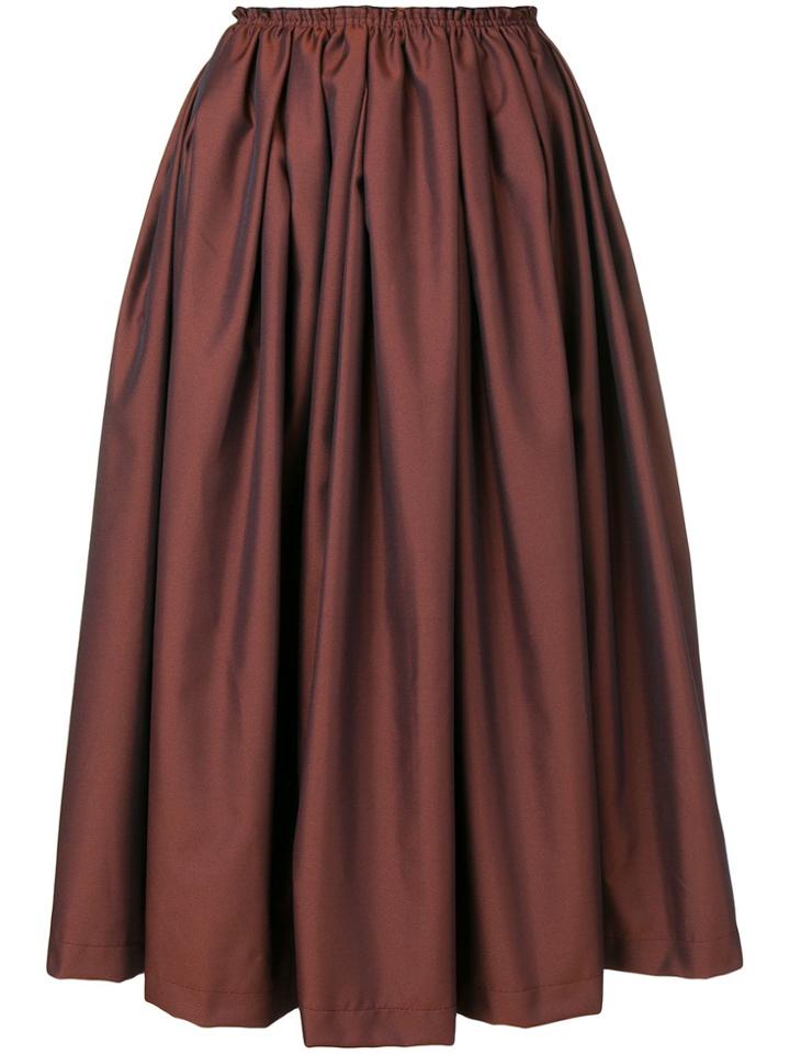 Comme Des Garçons Comme Des Garçons Flared Midi Skirt - Brown
