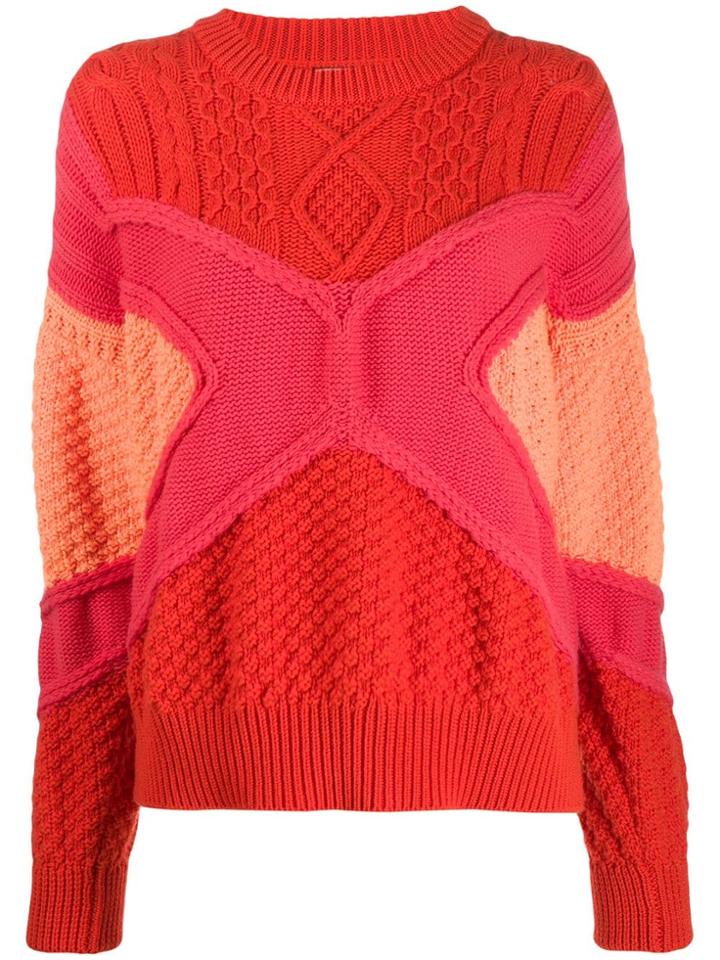 Barrie Cable-knit Jumper - Orange