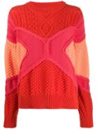 Barrie Cable-knit Jumper - Orange
