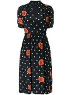 Diesel Rose Polka Dot Wrap Dress - Multicolour