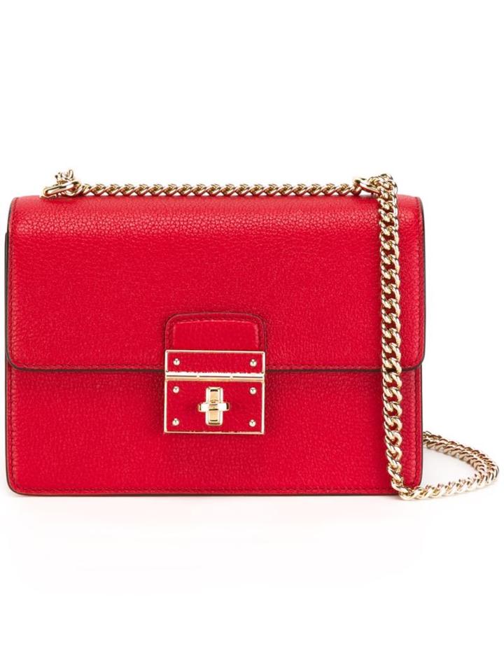Dolce & Gabbana 'rosalia' Shoulder Bag, Women's, Red, Calf Leather