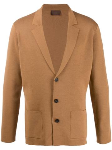 Altea Spread Collar Cardigan - Brown