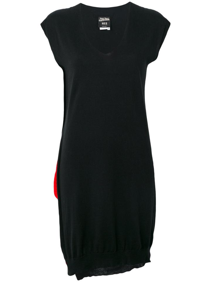 Jean Paul Gaultier Vintage Contrast Panel Knitted Dress - Black