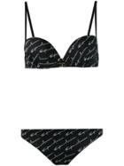 Emporio Armani Logo Bikini Set - Black