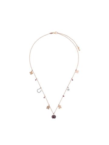 Pippo Perez 18kt Rose Gold Charm Diamond And Ruby Necklace