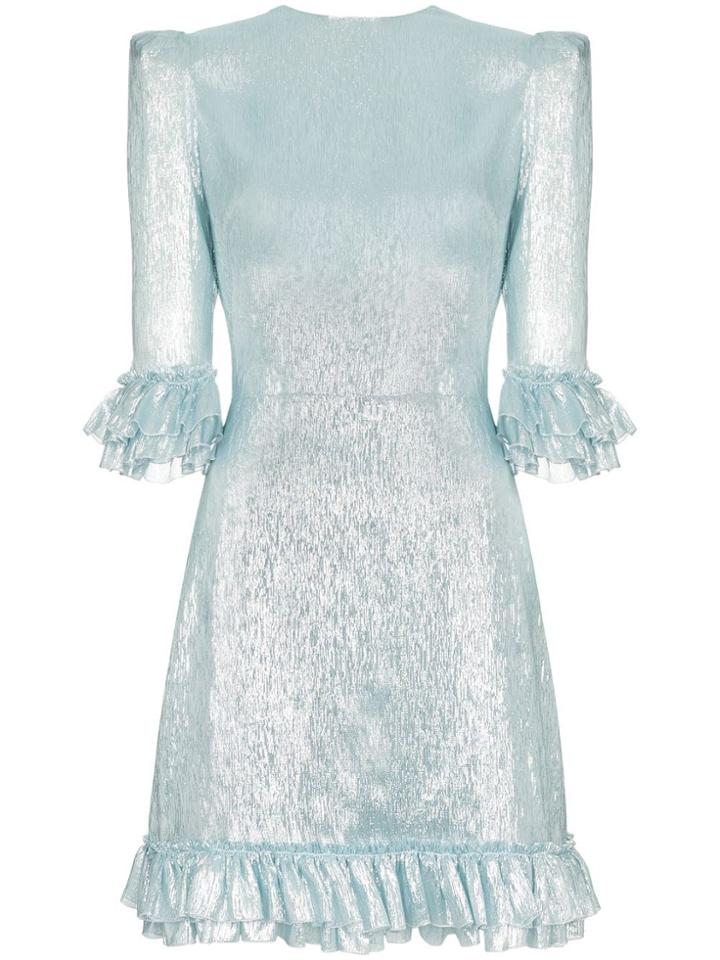 The Vampire's Wife Festival Lamé Mini Dress - Blue