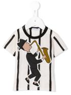 Dolce & Gabbana Kids - Jazz Print T-shirt - Kids - Cotton - 6 Mth, Black
