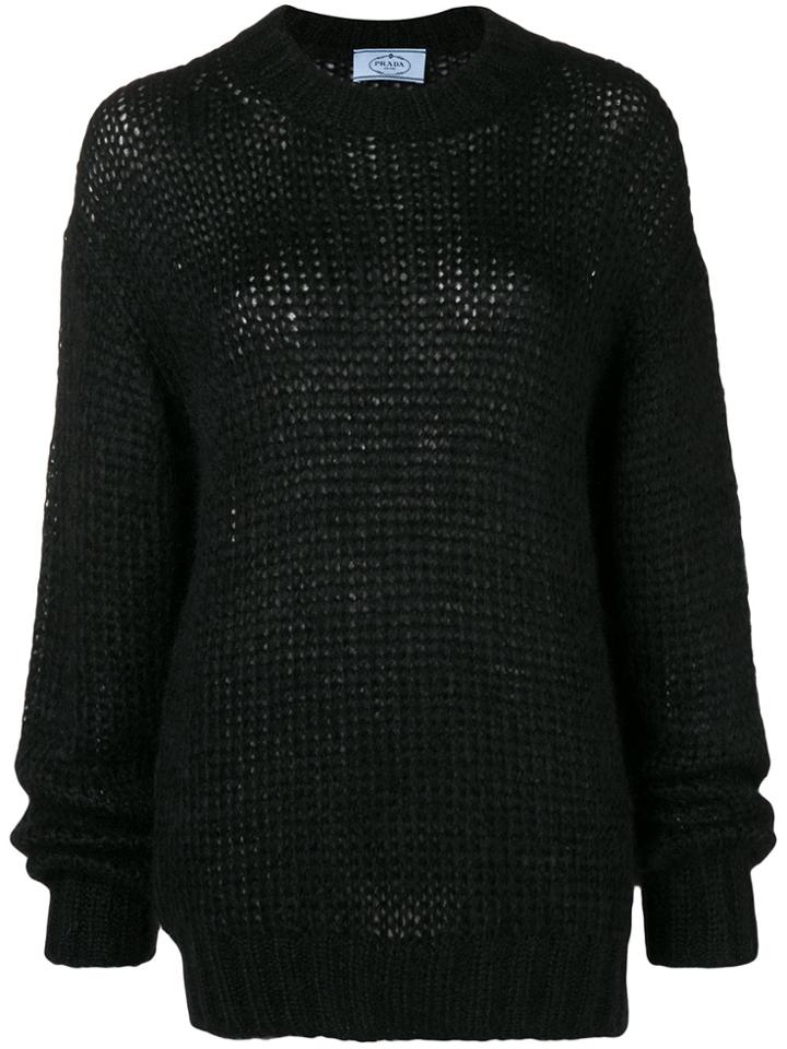 Prada Chunky Knit Sweater - Black