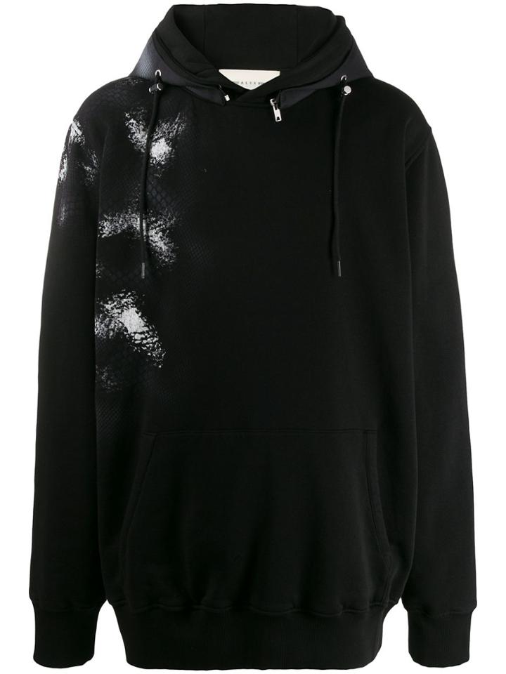 1017 Alyx 9sm Snake-effect Hoodie - Black