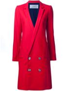 Julien David Low Double-breasted Buttons Coat - Red