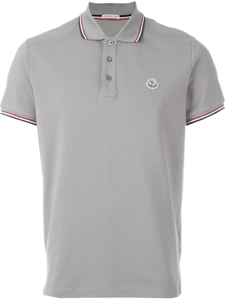 Moncler - Classic Polo Shirt - Men - Cotton - Xxl, Grey, Cotton
