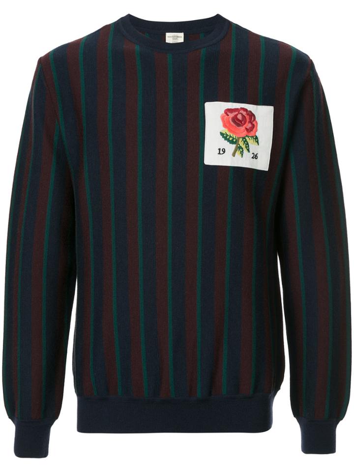 Kent & Curwen Logo Patch Striped Sweater - Multicolour