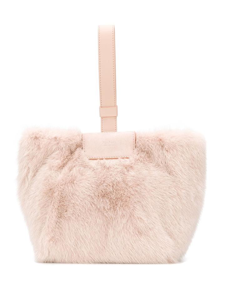 Max Mara Soft Fur Tote - Pink