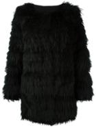 Meteo By Yves Salomon Marmot And Lamb Fur Feathered Coat