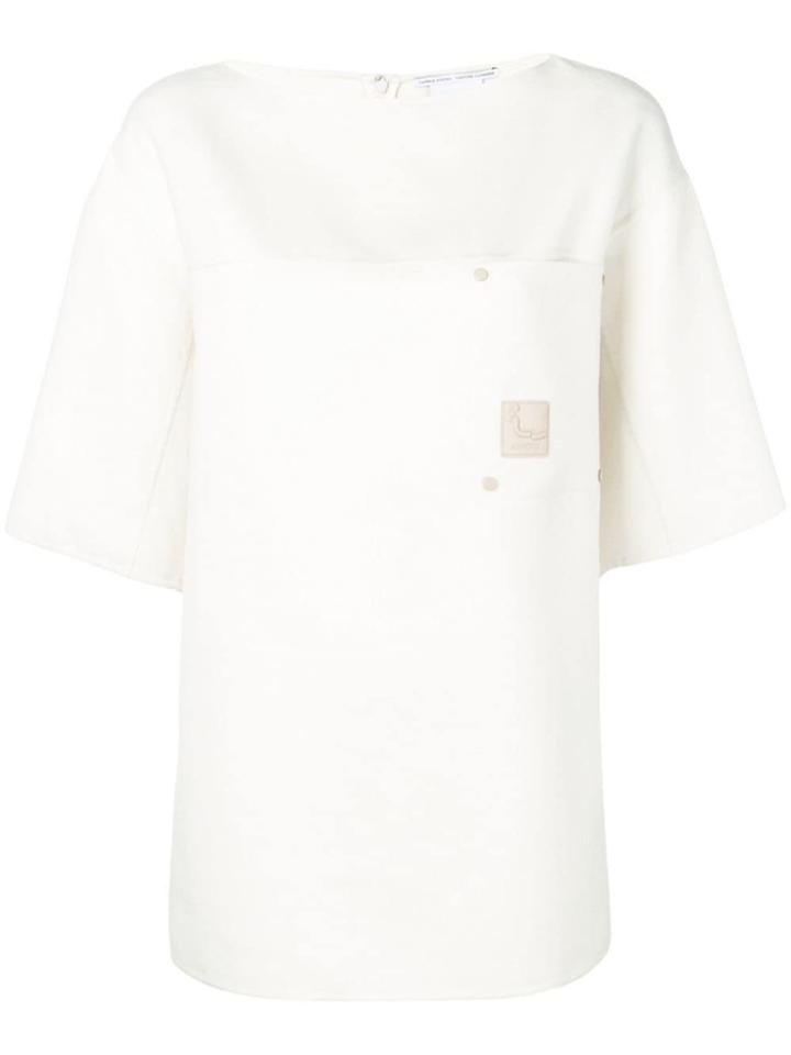 Agnona Cashmere Shorts-sleeve Sweatshirt - White