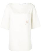 Agnona Cashmere Shorts-sleeve Sweatshirt - White