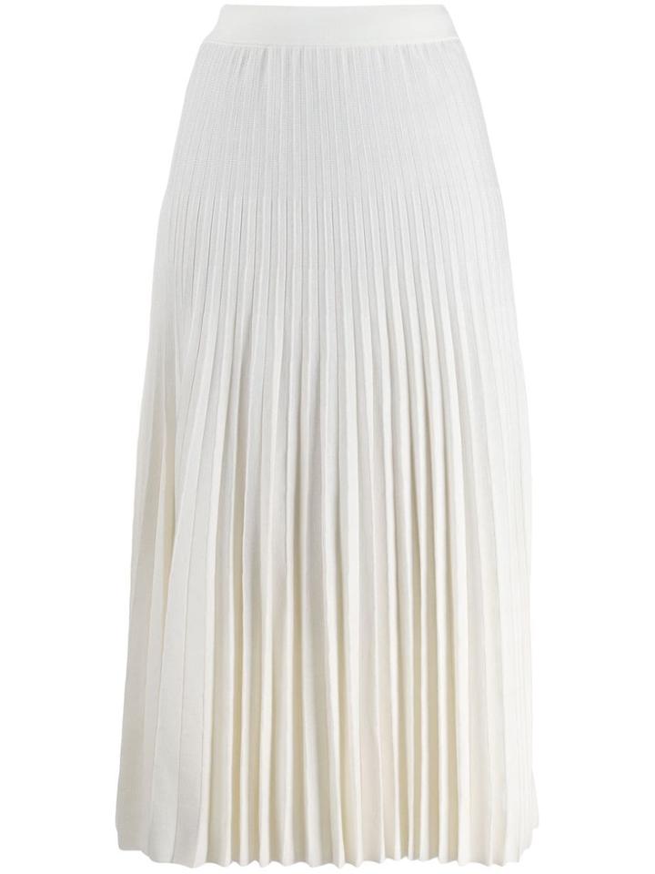 Agnona Pleated Skirt - White