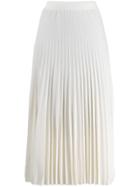 Agnona Pleated Skirt - White