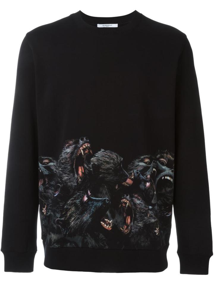 Givenchy Baboon Print Sweatshirt, Men's, Size: Xs, Black, Cotton