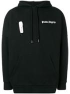 Palm Angels Embroidered Logo Hoodie - Black