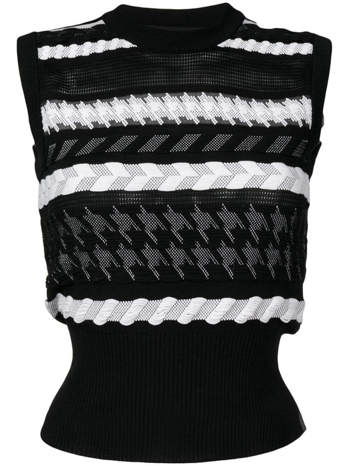 Versace Knitted Sleeveless Top - Black