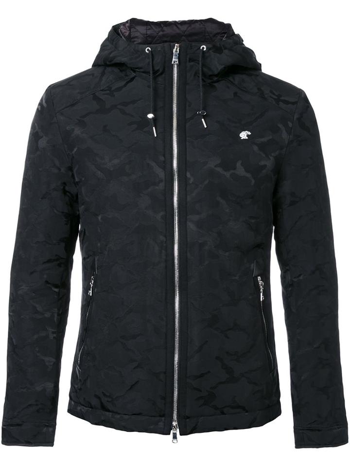 Loveless Camouflage Print Hooded Jacket, Men's, Size: 1, Black, Cotton
