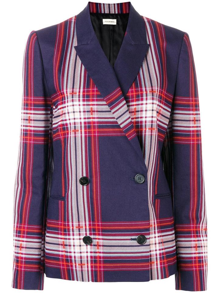 By Malene Birger Plaid Double Breasted Jacket - Blue