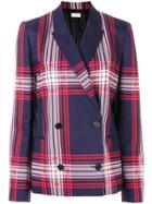 By Malene Birger Plaid Double Breasted Jacket - Blue
