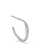 Completed Works 18kt White Gold Elegy For W.w Diamond Hoop Earring