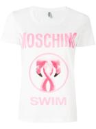 Moschino Flamingo Print T-shirt, Women's, Size: Large, White, Cotton