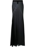 Ann Demeulemeester Sheer Maxi Skirt, Women's, Size: 38, Black, Silk