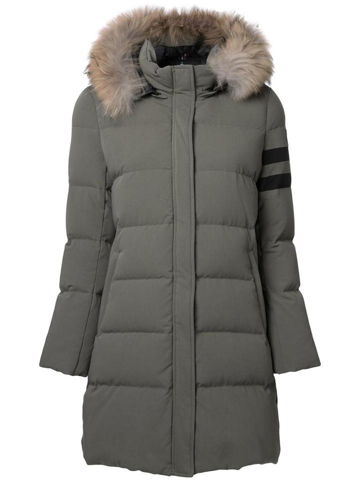 Guild Prime Zipped Padded Coat, Women's, Size: 3, Green, Polyester/rayon/polyurethane