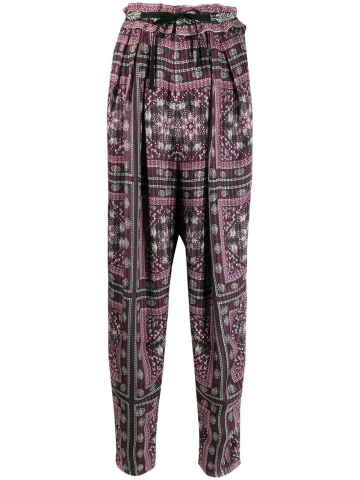 Isabel Marant Loose-fit Printed Trousers - Pink