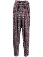 Isabel Marant Loose-fit Printed Trousers - Pink