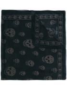 Alexander Mcqueen - Skull Print Scarf - Men - Silk - One Size, Black, Silk