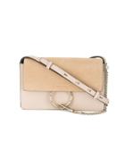 Chloé Cement Pink Faye Small Leather And Suede Shoulder Bag