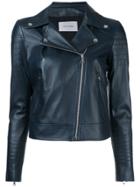 Yves Salomon Classic Biker Jacket - Blue